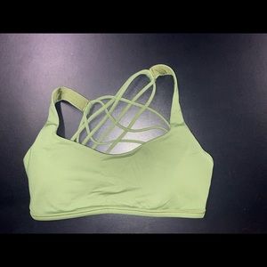Womens Lululemon Free to be Wild Bra, Size 6, Neon Yellow